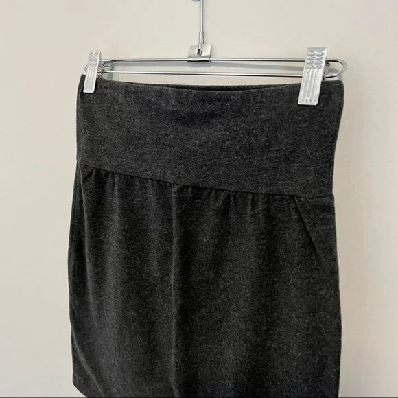 Aritzia Talula Dark Grey High Waist Bodycon Mini Skirt - Picture 5 of 9
